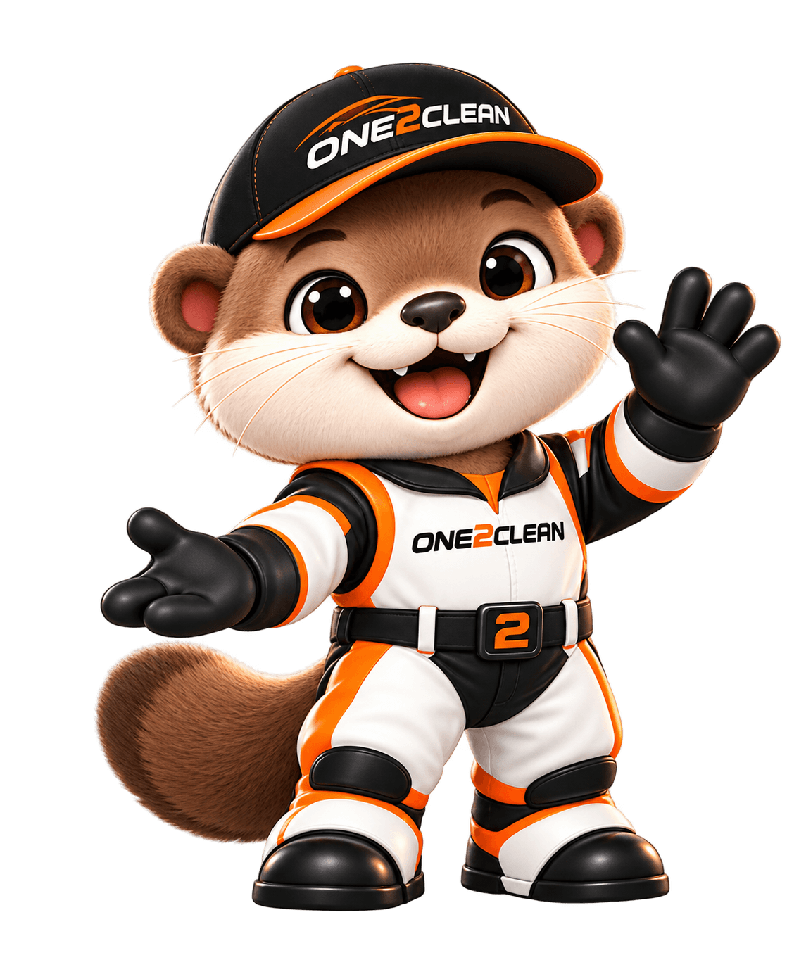 มาสคอต ONE2CLEAN โบกมือต้อนรับ